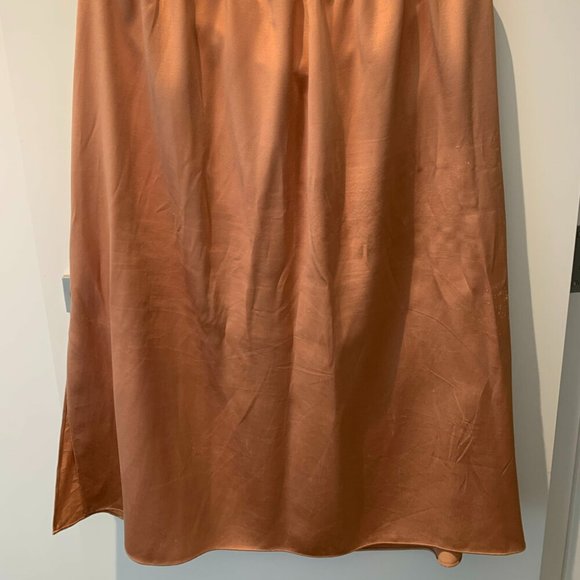 SEED HERITAGE Gold Satin Wrap Midi Skirt NWT RRP$129 - Picture 9 of 11